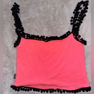 MOSCHINO Pink Cropped tank top